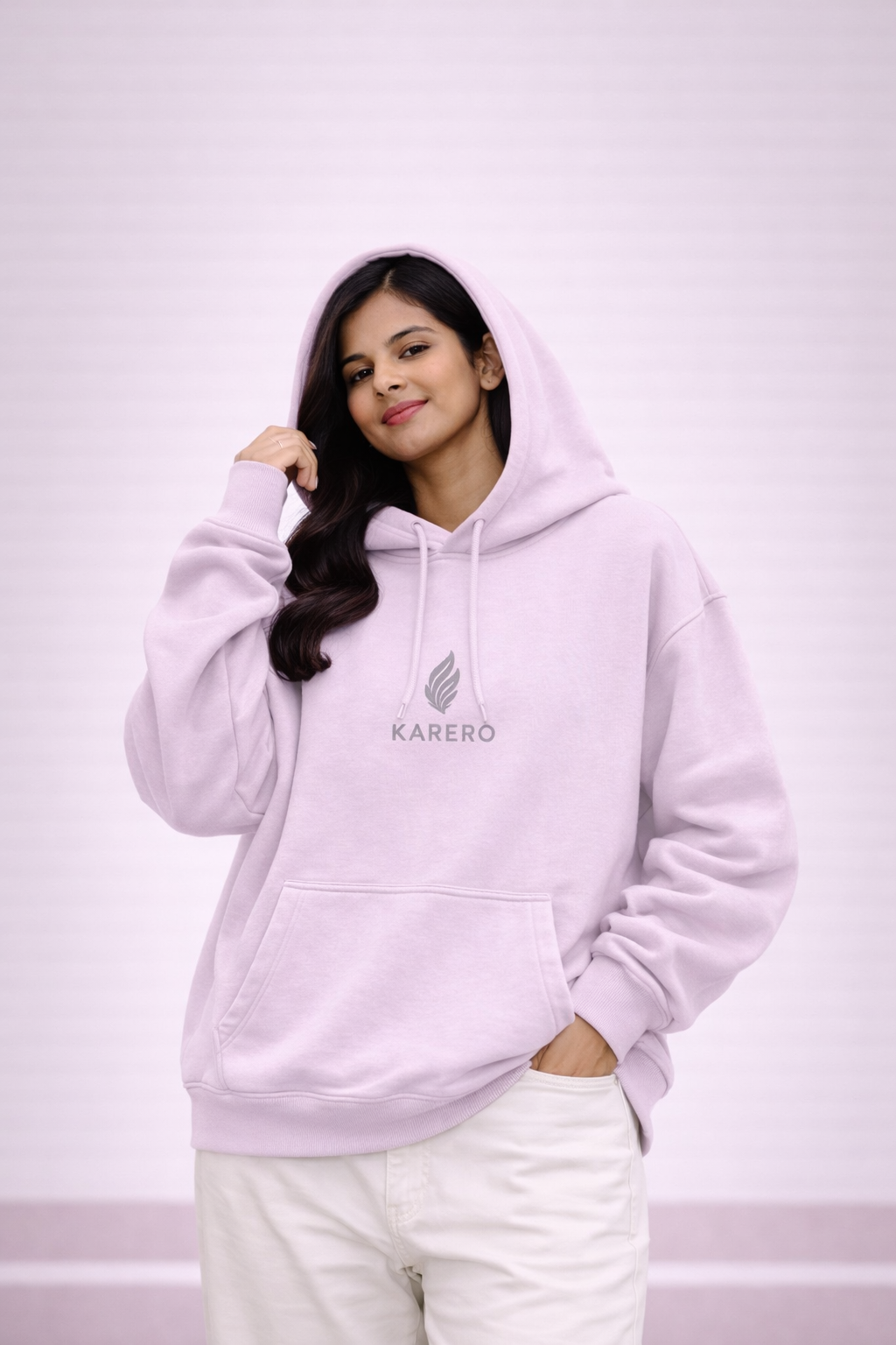 Oversized Hoodie Baby Pink