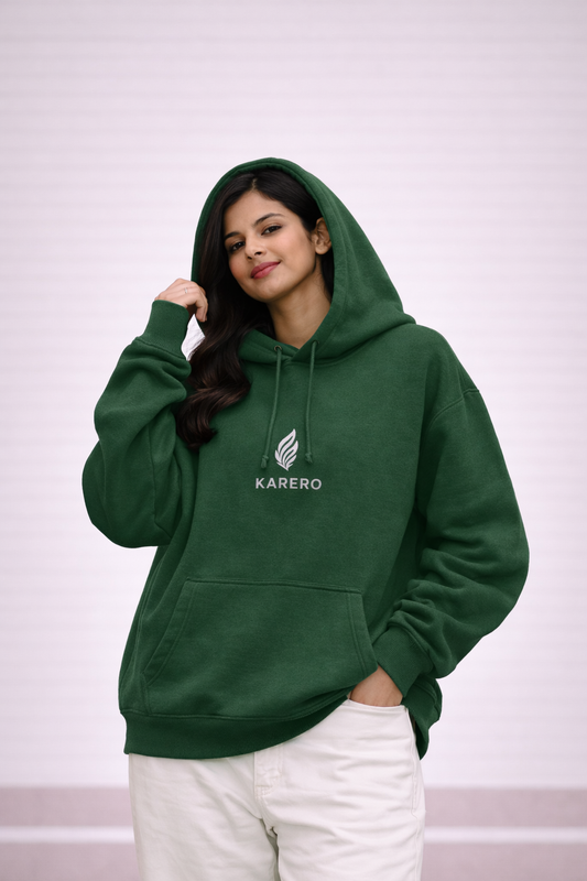 Oversized Hoodie Bottle Green
