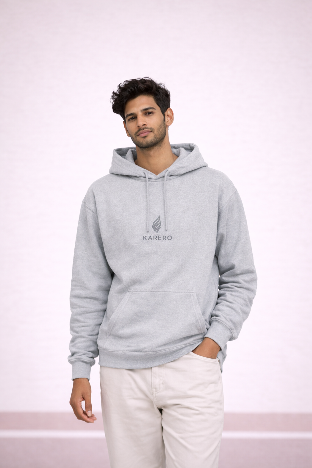 Hoodie Grey Melange