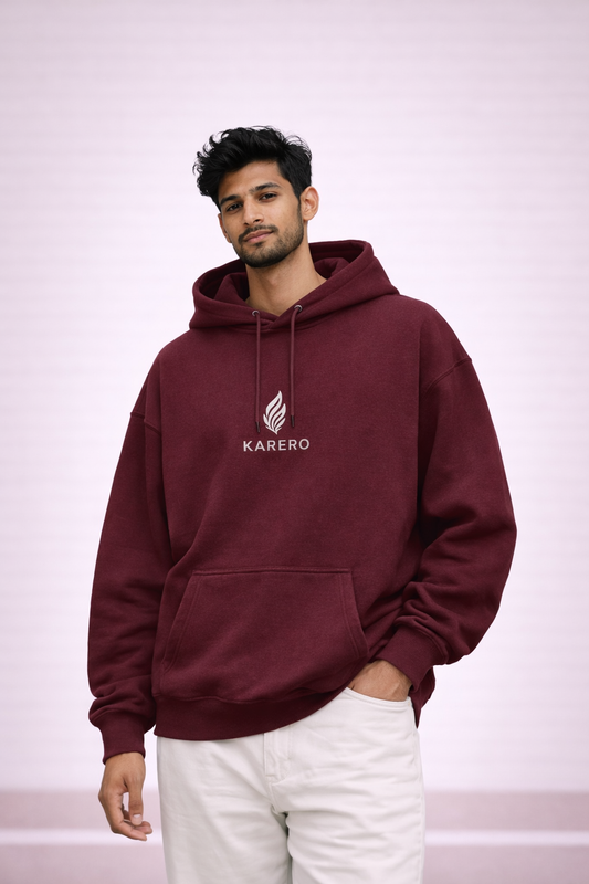 Oversized Hoodie Maroon